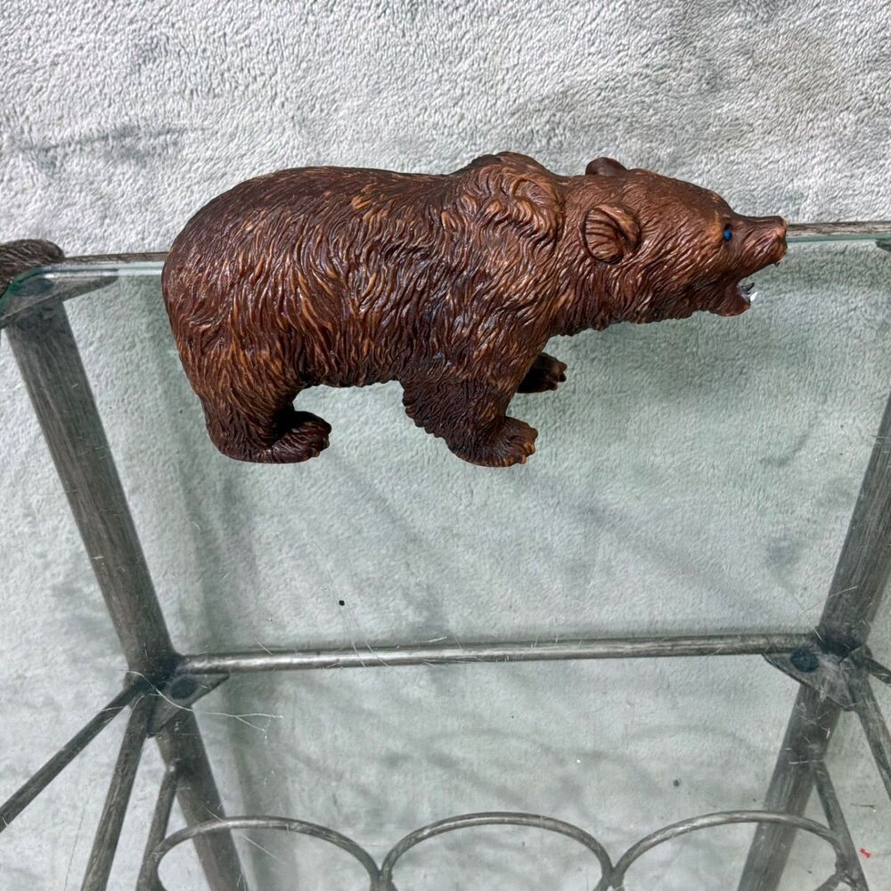 Brown Bear Animal Figure Realistic AAA Grizzly Wildlife Toy Rubber PVC